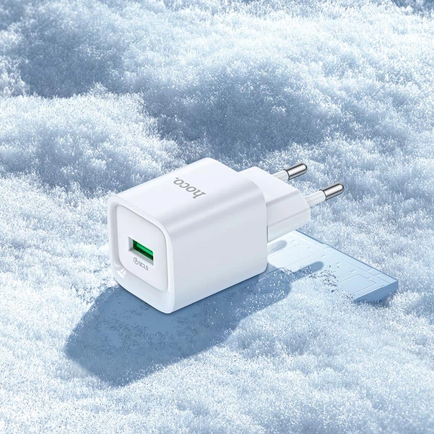 Адаптер мережевий HOCO Charm single port QC charger C145A |1USB, 3A, QC3.0| - Фото 7 Адаптер мережевий HOCO Charm single port QC charger C145A |1USB, 3A, QC3.0| - зображення 7