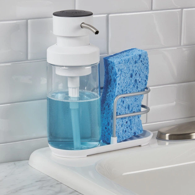 Дозатор для моющего средства c подставкой для губки KitchenAid Sinkware KEG887OSWH 350 мл белый - изображение 7