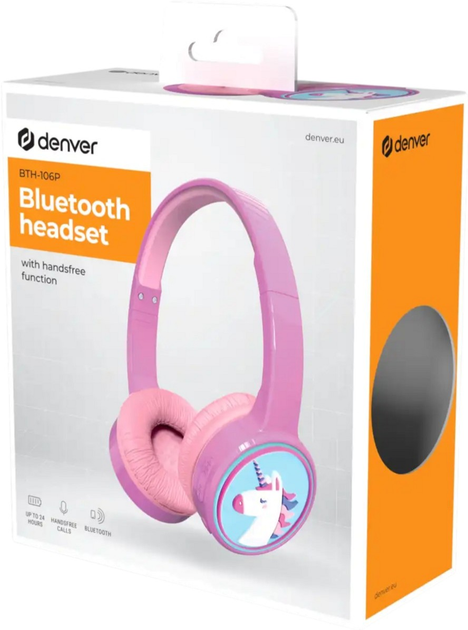 Навушники бездротові Denver BTH-106P Pink (5706751074813) - зображення 7