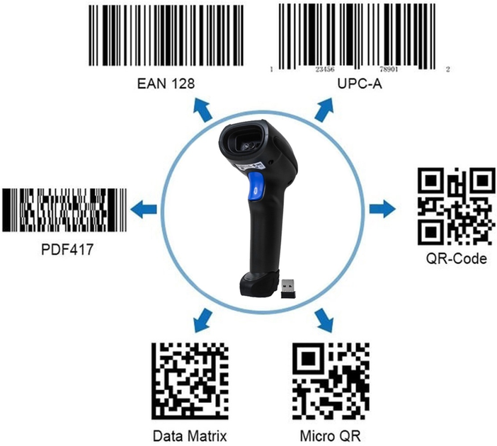 Сканер штрих-кодів ІКС-5208 без кредла USB (IKC-5208RC-BT-2D-USB) - зображення 3