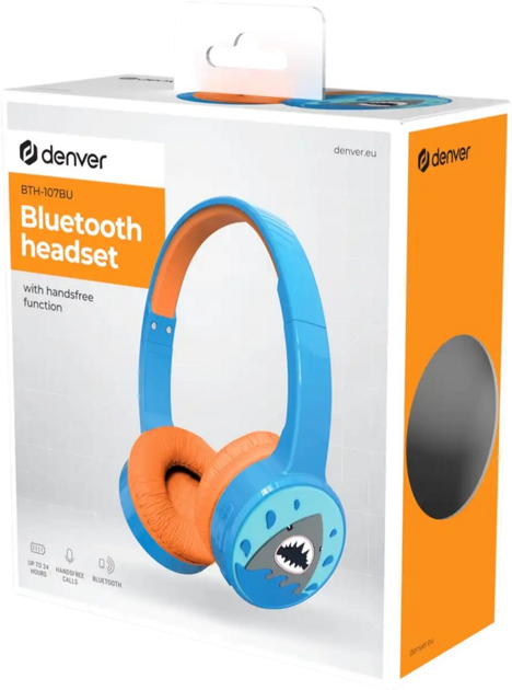 Навушники бездротові Denver BTH-107BU Blue (5706751074844) - зображення 6