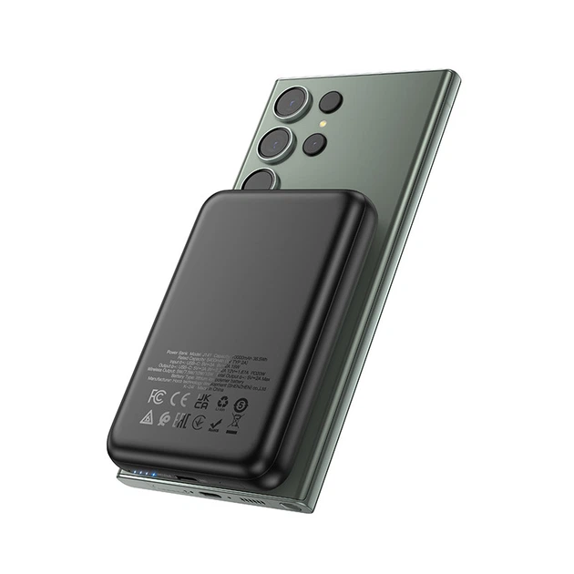 Павербанк HOCO J141 10000mAh 20W с беспроводной зарядкой Qi 15W MagSafe 2в1 Портативный внешний аккумулятор Power Bank с быстрой зарядкой QC3.0+PD20W Black - Фото 3 Павербанк HOCO J141 10000mAh 20W с беспроводной зарядкой Qi 15W MagSafe 2в1 Портативный внешний аккумулятор Power Bank с быстрой зарядкой QC3.0+PD20W Black - изображение 3