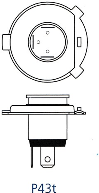 Автомобільна лампа Hella Heavy Duty H4 24 В 75/70 Вт (8GJ002525251) - зображення 4