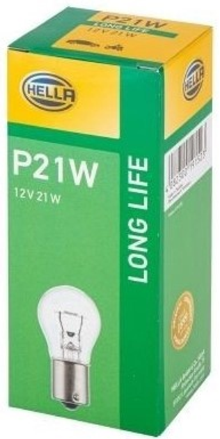 Автомобільна лампа Hella Long Life P21W 12 В (8GA002073271) - зображення 1