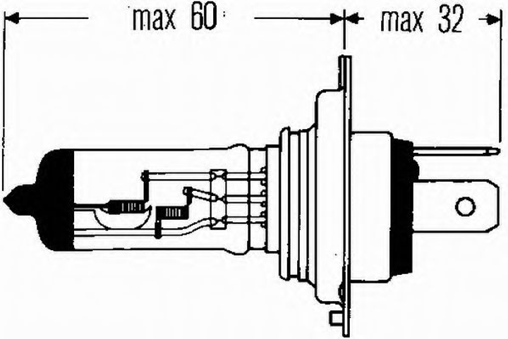 Żarówka samochodowa Hella Standard H4 12V 60/55 W (8GJ002525136) - obraz 3