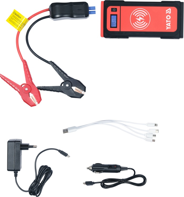 Urządzenie rozruchowe-power bank YATO z wyświetlaczem LCD 16000 mAh (YT-83085) - obraz 8