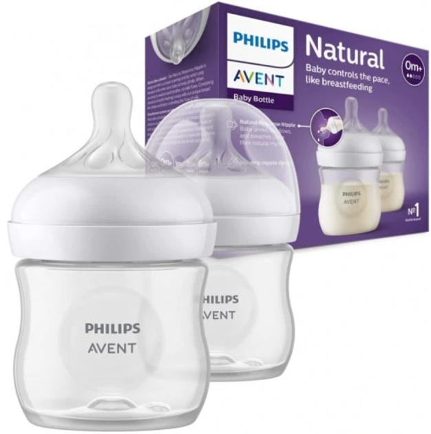 Zestaw butelek Philips AVENT Natural Response 125 ml 0m+ 2 szt SCY900/02 (8710103990451) - obraz 1