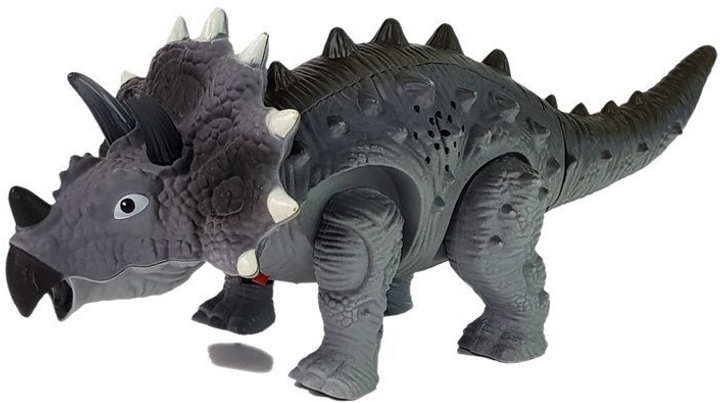 Динозавр LEAN Toys Трицератопс на батарейках Сірий 7188 (5905214970765) - зображення 3