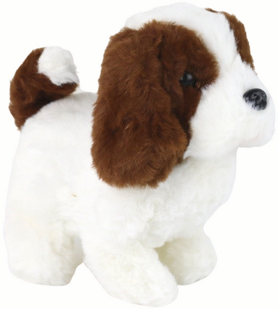 Собака LEAN Toys Щеня рухається та гавкає Біло-коричневий 14984 (5905515354639) - зображення 1