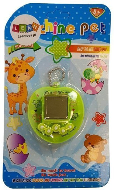 Електронна гра LEAN Toys Тамагочі з коротким ланцюжком Зелений 4006 (5907625580007) - зображення 1