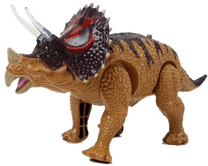 Динозавр LEAN Toys Трицератопс на батарейках Жовтий 6638 (5904665998335) - зображення 3