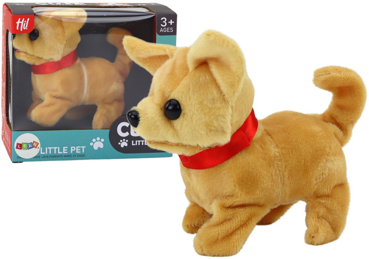 Piesek LEAN Toys chodzi oraz szczeka Beżowy 17597 (5905991004462) - obraz 2