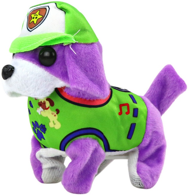 Piesek LEAN Toys chodzi oraz szczeka Fioletowy 17598 (5905991004479) - obraz 3
