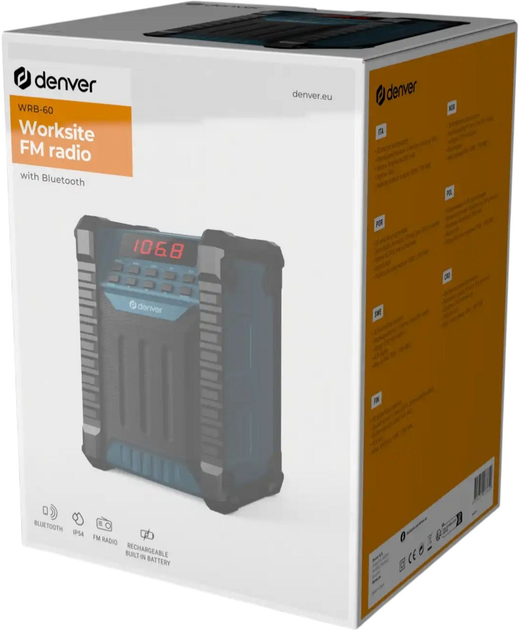 Odbiornik radiowy Denver WRB-60 Black/Blue (5706751073649) - obraz 5