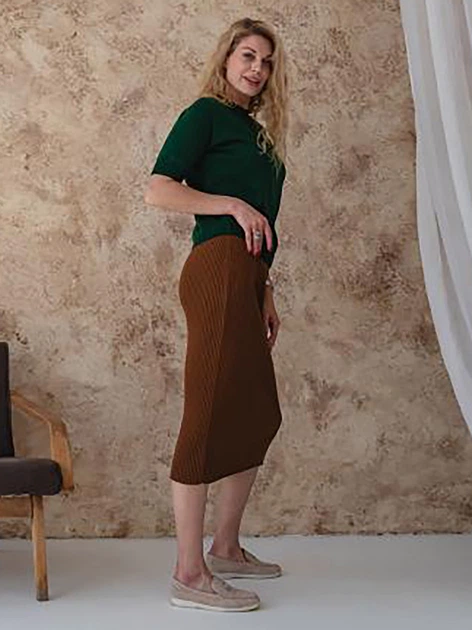 Юбка миди осенняя прямая женская ARTKNIT Katrin 2XL Корица (2251948413010) - Фото 4 Юбка миди осенняя прямая женская ARTKNIT Katrin 2XL Корица (2251948413010) - изображение 4