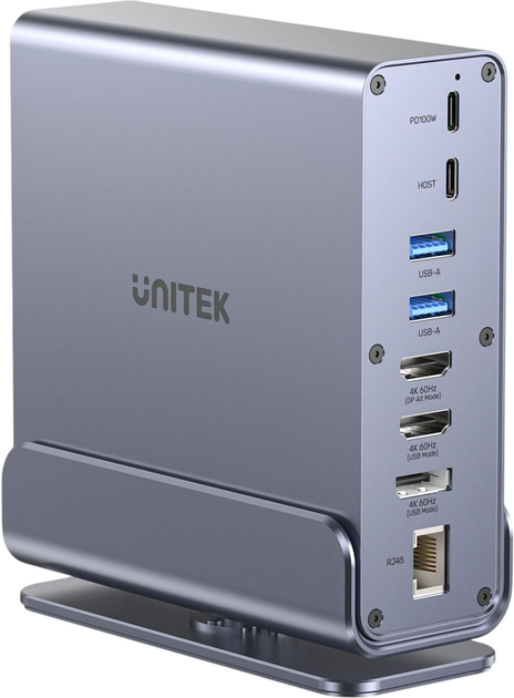 Док-станція Unitek DisplayLink Triple 4K Space Grey (D1135AGY01) - зображення 5