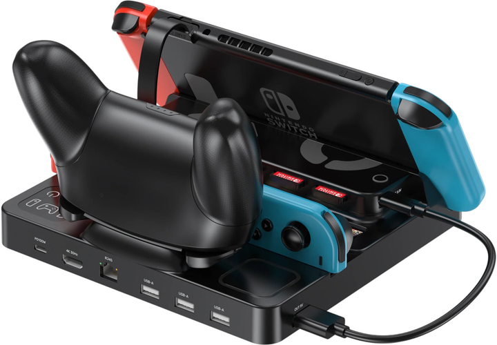 Stacja ładująca Unitek do Nintendo Switch w/ Game Card Reader (G1005ABK01) - obraz 7