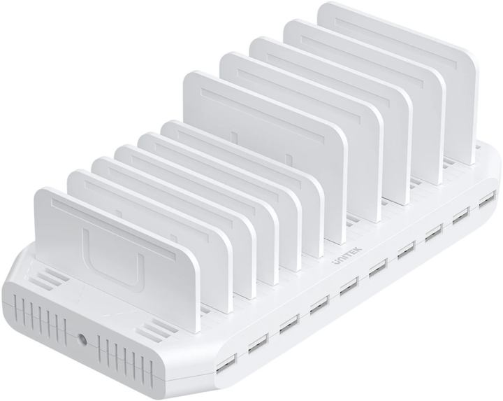 10-портовий універсальний зарядний пристрій Unitek 60W USB Charging Station White (Y-2190D01-EU) - зображення 3
