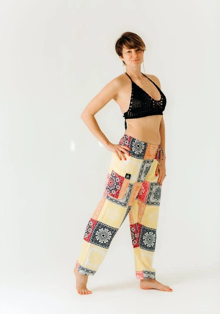 Свободные штаны-шаровары Vibrant Mandala RAO WEAR OneSize рост 165-175 см разноцветные - изображение 4