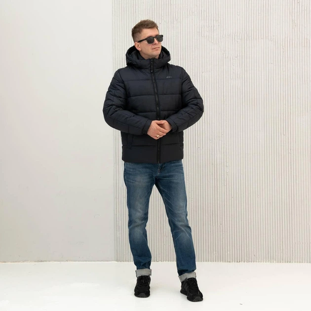 Зимова куртка чоловіча великого розміру UF-Fashion 124-сфк 50 синій - Фото 2 Зимова куртка чоловіча великого розміру UF-Fashion 124-сфк 50 синій - зображення 2