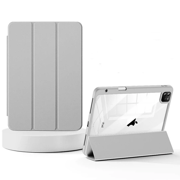 Чeхол-книжка BeCover Soft Edge TPU с креплением Apple Pencil для Apple iPad Pro 12.9 2020/2021/2022 Gray (711709) - Фото 1 Чeхол-книжка BeCover Soft Edge TPU с креплением Apple Pencil для Apple iPad Pro 12.9 2020/2021/2022 Gray (711709) - изображение 1