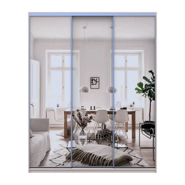 Шкаф-купе Doros Сити Лайт Кашемир 3 зеркала 180х60х225 (80736374) - изображение 4