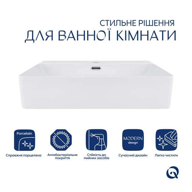 Раковина Qtap Nando LT 600х420х130 White QT12116146W - Фото 3 Раковина Qtap Nando LT 600х420х130 White QT12116146W - зображення 3