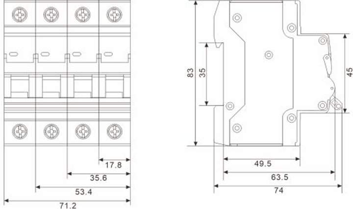 Автоматический выключатель TosunLux TSB3-63 1P C10 6 kA - Фото 2 Автоматический выключатель TosunLux TSB3-63 1P C10 6 kA - изображение 2
