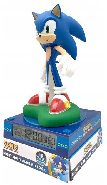 Нічник Kids Euroswan Sonic The Hedgehog з будильником 3D (8435507886345) - зображення 2