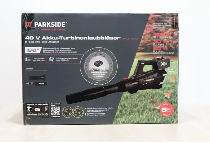 Повітродувка акумуляторна Parkside X20V PPTLBA 40-Li C3 Безщіткова 250 км/год Зелена (PPTLBA40C3) - зображення 6