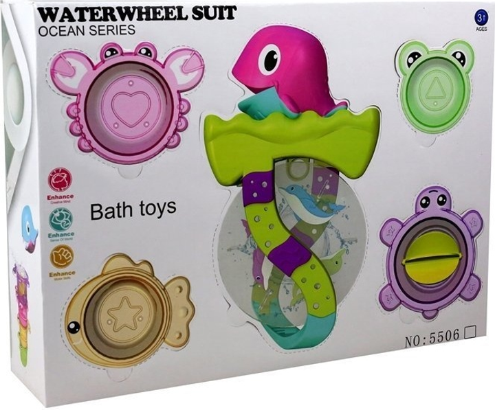 Іграшка для ванни LEAN Toys Дельфін з морськими формочками (5905323218635) - зображення 1