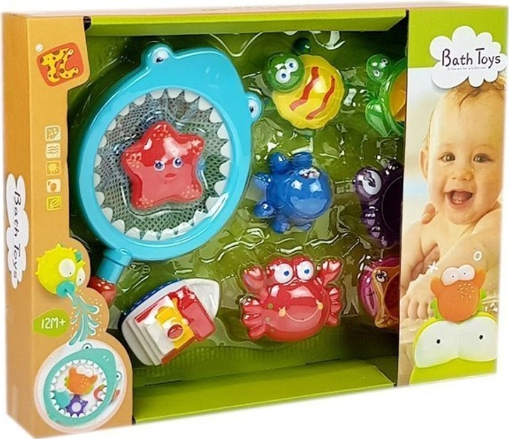 Zabawki do kąpieli LEAN Toys Rozgwiazda oraz żółw z siatką 5102 (5907625589512) - obraz 1