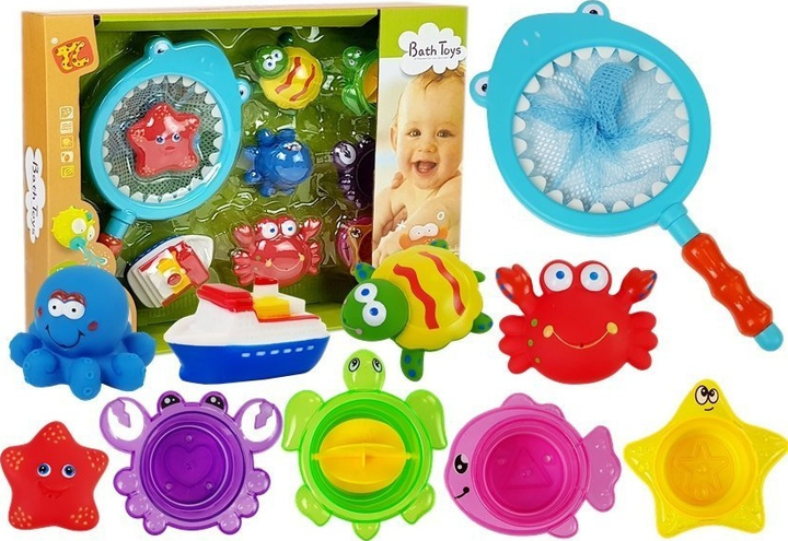 Zabawki do kąpieli LEAN Toys Rozgwiazda oraz żółw z siatką 5102 (5907625589512) - obraz 2