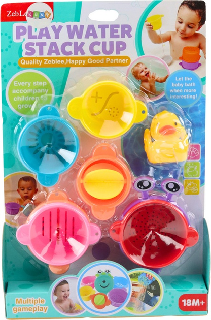 Zabawki do kąpieli LEAN Toys Kubeczki z otworami 21055 (5905991036210) - obraz 1