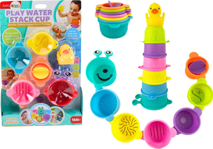 Zabawki do kąpieli LEAN Toys Kubeczki z otworami 21055 (5905991036210) - obraz 2