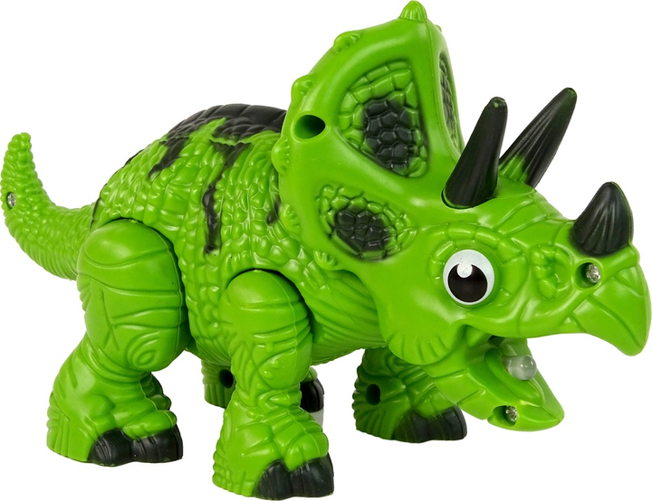 Динозавр LEAN Toys Трицератопс на батарейках Зелений 15165 (5905515355490) - зображення 4