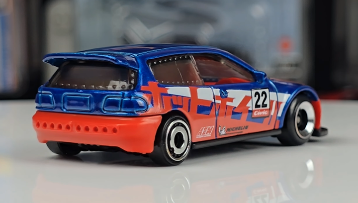 激レア　キッズ　HONDA バイカージャケット 赤・青・灰色　リバーシブル Машинка Базовая Hot Wheels Honda Civic Custom Reverse Rake 1:64