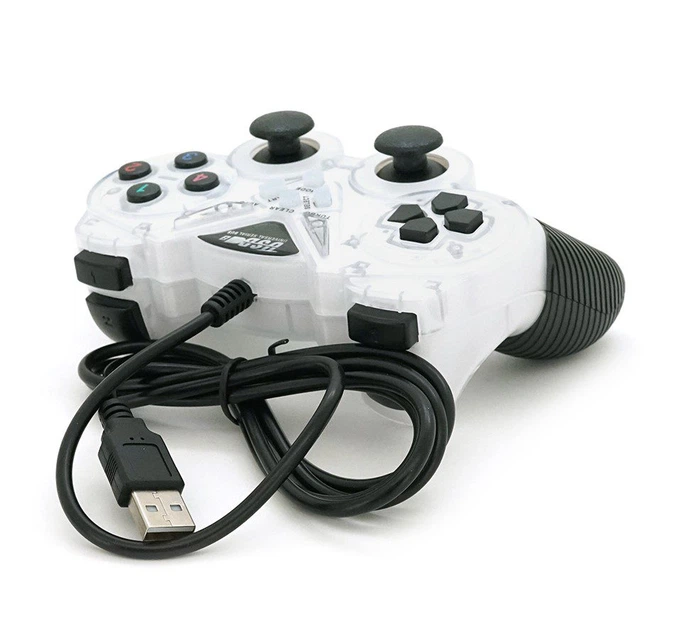 Геймпад USB джойстик ПК Voltronic DualShock USB908 White-Black - изображение 2