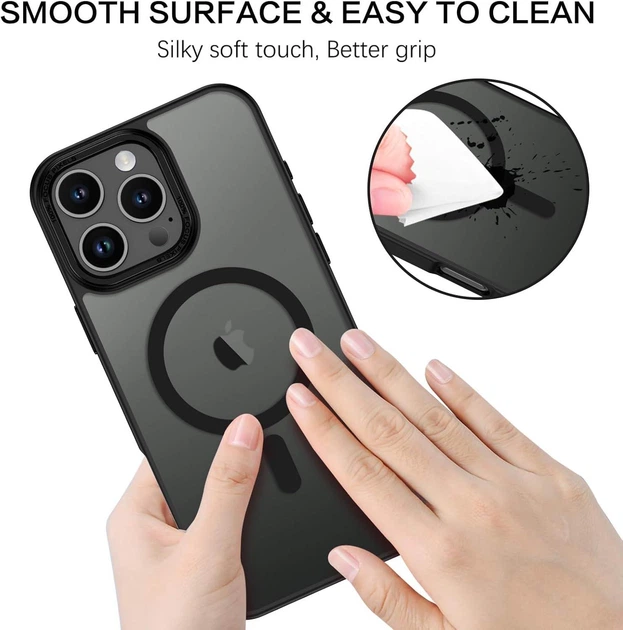 Чехол Wave Premium Matte Insane Guard case with MagSafe (TPU+PC) для Apple iPhone 16 Pro Max 6.9" Black - зображення 7