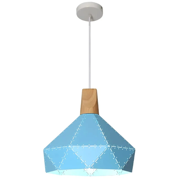 Люстра подвесная для кухни PL018-M голубая в скандинавском стиле. - изображение 4