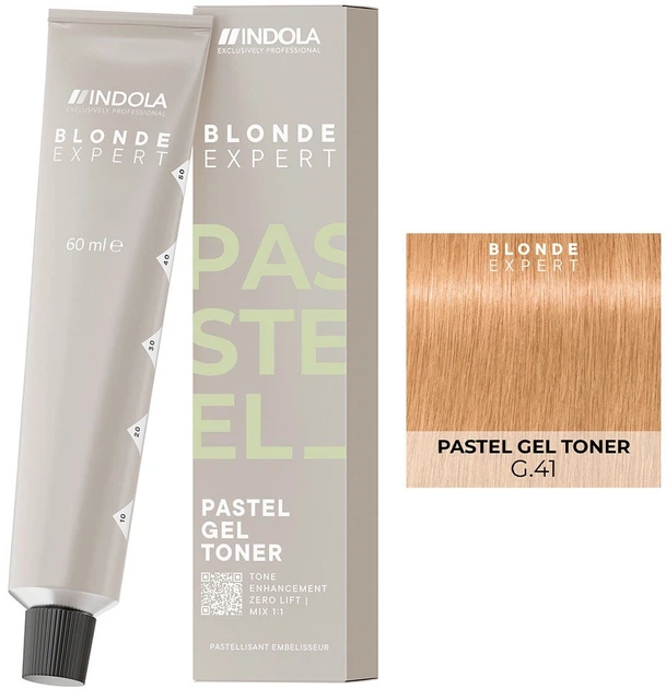 Гель-краска Indola Blonde Expert Pastel Gel Toner для перманентного тонирования волос в пастельный оттенок G.41 Copper Ash 60 мл (4067971099088) - изображение 2