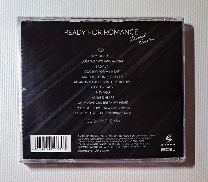 Thomas Anders – …Sings Modern Talking - Ready For Romance (2025) 2 Audio CD (импорт, постер) - Фото 3 Thomas Anders – …Sings Modern Talking - Ready For Romance (2025) 2 Audio CD (импорт, постер) - изображение 3