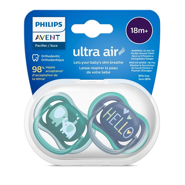 Smoczek ortodontyczny Philips AVENT Ultra Air 18m+ 2 szt SCF349/18 (8720689017091) - obraz 7