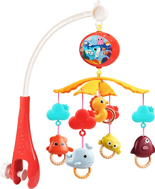Karuzela do łóżeczka LEAN Toys Czerwona 20465 (5905991027522) - obraz 1