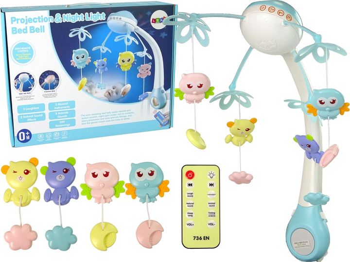 Karuzela do łóżeczka LEAN Toys Niebieska 20464 (5905991027515) - obraz 2