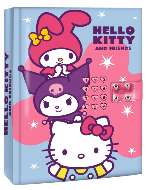 Pamiętnik zamykany na kod Kids Euroswan Hello Kitty A5 z efektami dźwiękowymi (8435507891448) - obraz 1