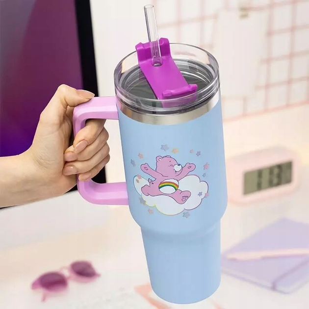 Kubek termiczny Paladone Troskliwe Misie ze słomką 1200 ml XL (5056577755824) - obraz 5