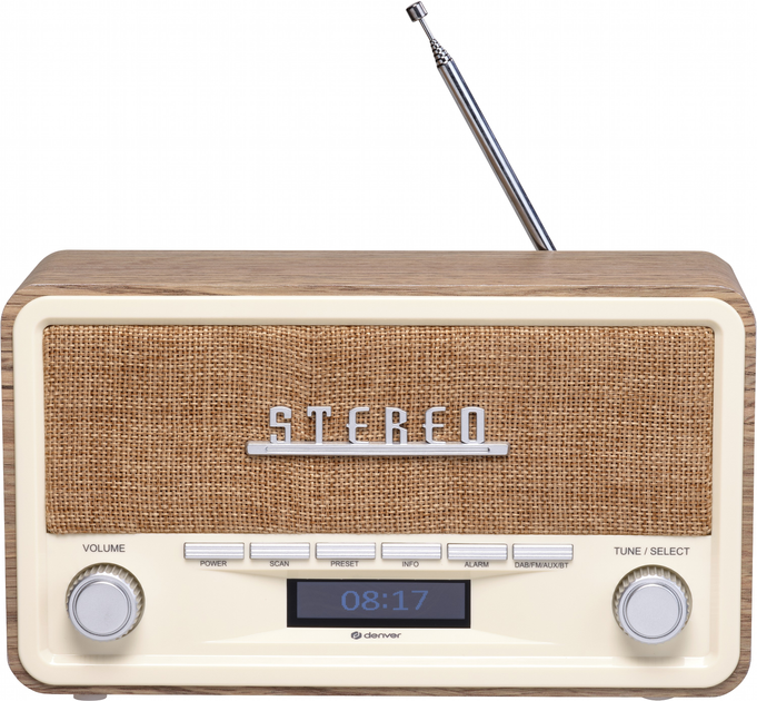 Odbiornik radiowy Denver DAB-18LW Light Wood (5706751042867) - obraz 1