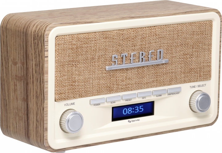 Odbiornik radiowy Denver DAB-18LW Light Wood (5706751042867) - obraz 3