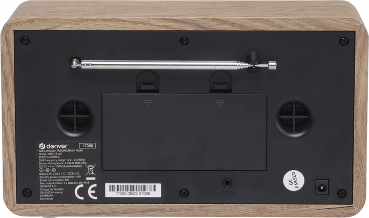 Odbiornik radiowy Denver DAB-18LW Light Wood (5706751042867) - obraz 5